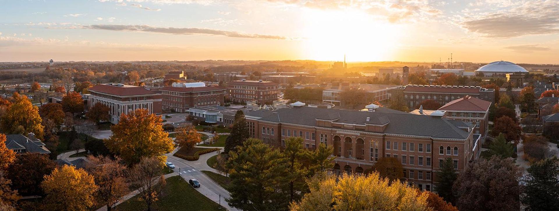 UNI campus aerial shot